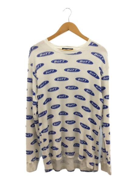 BOTT サーマル 長袖カットソー サーマルボーダーヘンリーロング