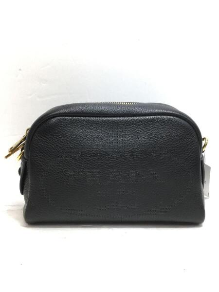 PRADA(プラダ) / パンチングロゴショルダーバッグ/レザー/BLK/1BH187  
