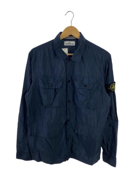 ストーンアイランド　ネイビー　長袖シャツ　Lサイズ 641510510 STONE ISLAND(ストーンアイランド) / ナイロンメタルシャツ/長袖シャツ