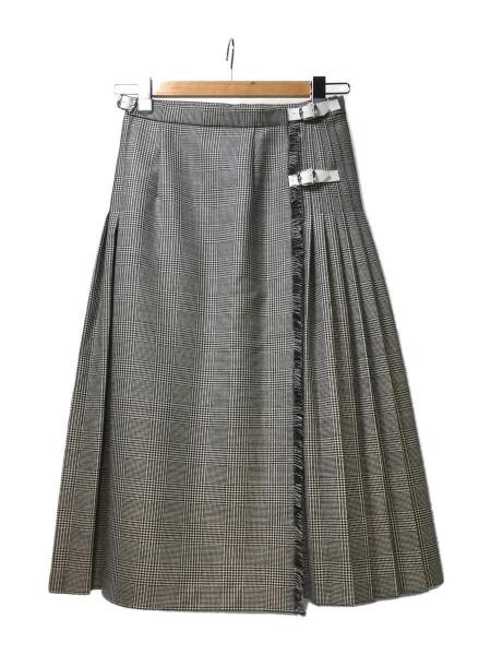 O'NEIL of DUBLIN】グレー プリーツスカート バックル付き O´NEIL
