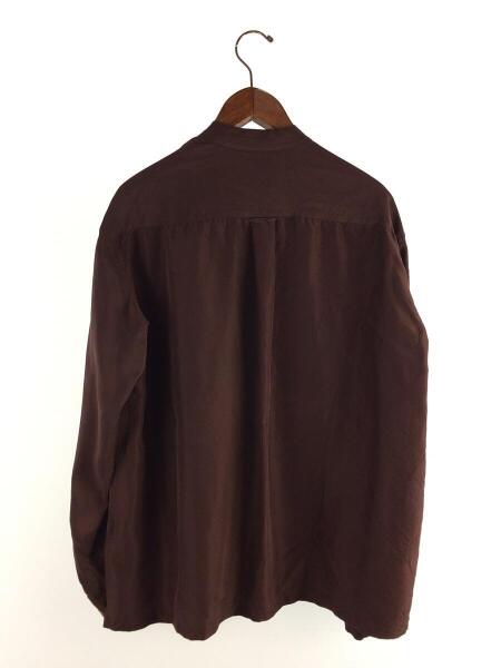 UNUSED 長袖シャツ 19AW UNUSED(アンユーズド) / 19AW/ノーカラーシャツ/2/シルク/ブラウン