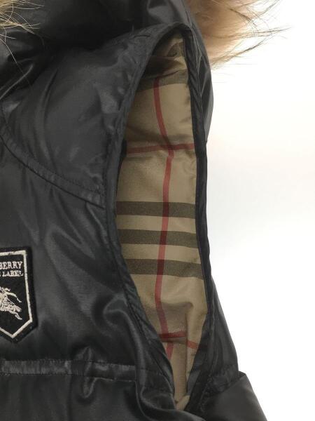 バーバリーブルーレーベル ダウンベスト ラクーン ファー ブラック