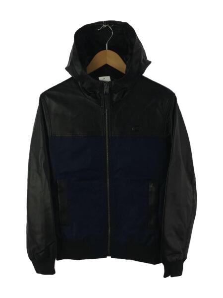 COACH(コーチ) / LAMB LEATHER HOODIE/ジップパーカー/XS/羊革/BLK 