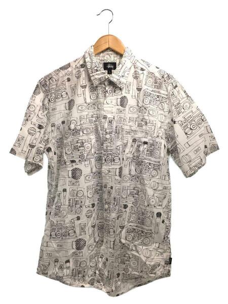 STUSSY(ステューシー) / 半袖シャツ/L/コットン/WHT/総柄 | 古着の販売