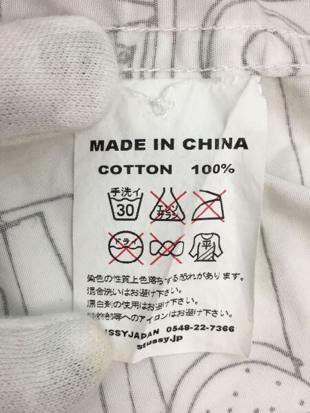 STUSSY(ステューシー) / 半袖シャツ/L/コットン/WHT/総柄 | 古着の販売