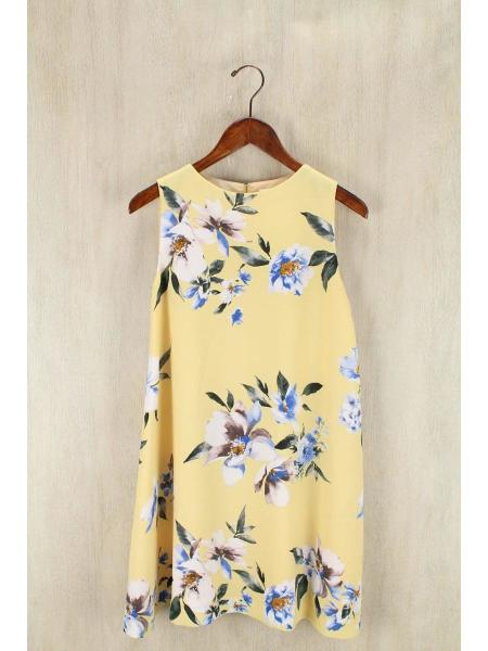 FRAYI.D フラワープリントノースリーブミニワンピース 花柄 0