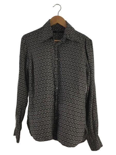GUCCI(グッチ) / ホースビット柄/長袖シャツ/38/シルク/GRY 
