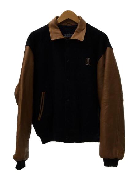 LANDS END(ランズエンド) / スタジャン/XL/ウール/NVY/無地 | 古着の 