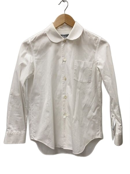COMME des GARCONS 丸襟 長袖シャツ ホワイト S COMME des GARCONS 