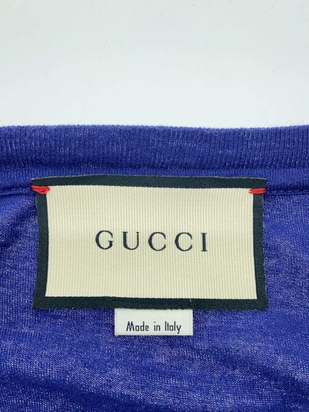 GUCCI / 17SS/プラネタエンブロイダリーロングスリーブTシャツ/XS/コットン/BLU/476330 X9A96 GUCCI(グッチ) / 17SS/プラネタエンブロイダリーロングスリーブTシャツ