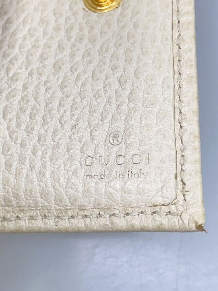 GUCCI(グッチ) / 3つ折り財布_GGマーモント/レザー/WHT/レディース
