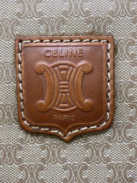 CELINE(セリーヌ) / ボストンバッグ/レザー/BEG/総柄/マカダム柄/ミニ