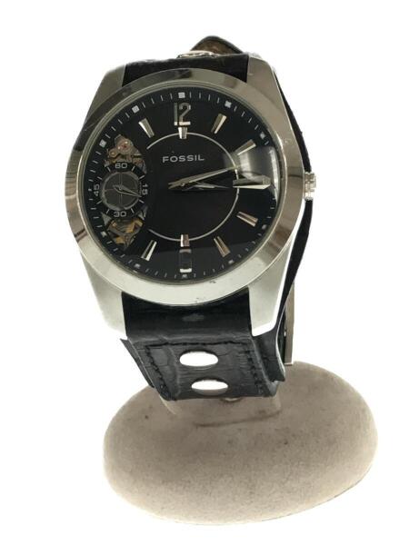 FOSSIL(フォッシル) / 自動巻腕時計/アナログ/レザー/BLK/BLK/me-1061 
