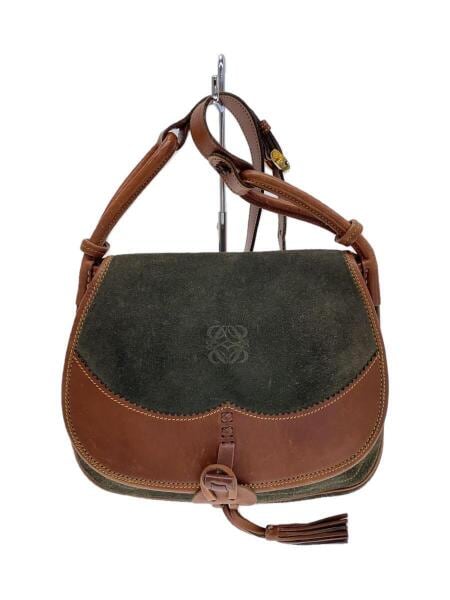LOEWE(ロエベ) / ショルダーバッグ/スウェード/KHK/無地/ポシェット  