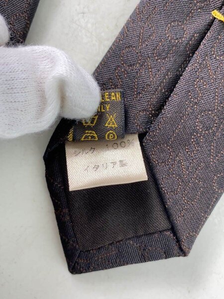 未使用級 ルイヴィトン Louis Vuitton ネクタイ シルク 総柄 LOUIS VUITTON(ルイヴィトン) / ネクタイ/シルク/BRW/総柄/メンズ/ロゴ