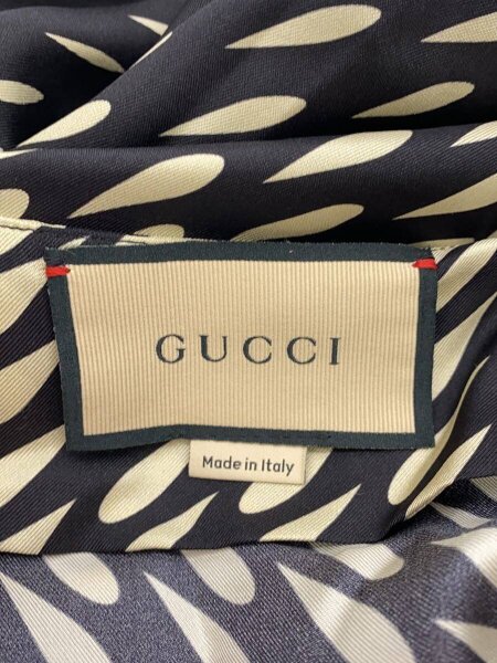 GUCCI(グッチ) / 長袖ワンピース/40/シルク/BLK/総柄// | 古着の販売