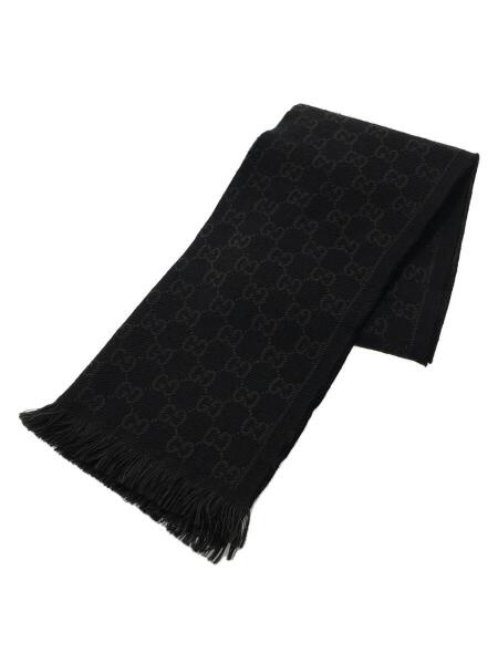 GUCCI(グッチ) / マフラー/ウール/ブラック/GG柄/100995 48200 1061