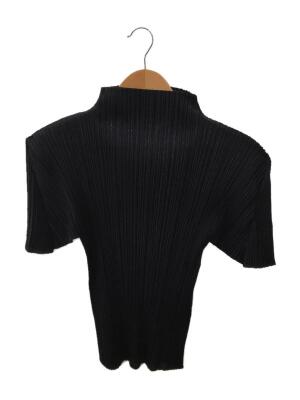 ○プリーツプリーズイッセイミヤケカットソーハイネック半袖シャツ