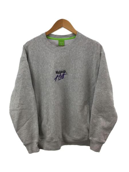 HUF(ハフ) / HUF OS FLEECE CREW/Worldwide/刺繍スウェット/M/コットン 