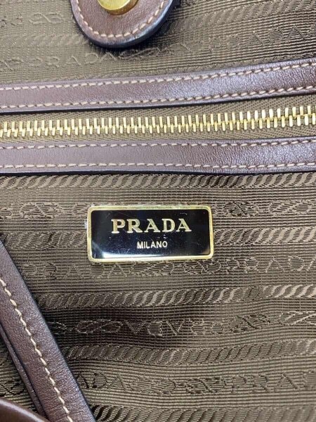 PRADA(プラダ) / ハンドバッグ/キャンバス/カーフ/レザーコンビ/1BG158