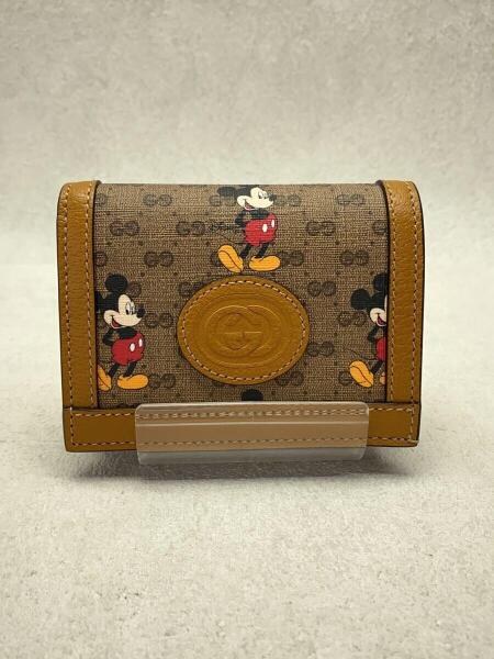 GUCCI(グッチ) / 2つ折り財布_PVC_ベージュ/キャメル/ブラウン/602534 