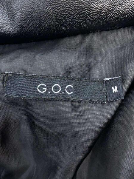 G.O.C. ブラック レザー ダウンジャケット M ジーオーシー