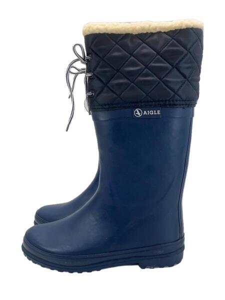 AIGLE(エーグル) / 裏ボアレインブーツ/37/ネイビー | 中古品の販売 