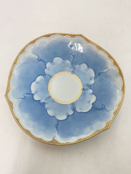 有田焼 有田焼 文山窯 プラチナ ブルー牡丹 カップ&ソーサー シルバー2