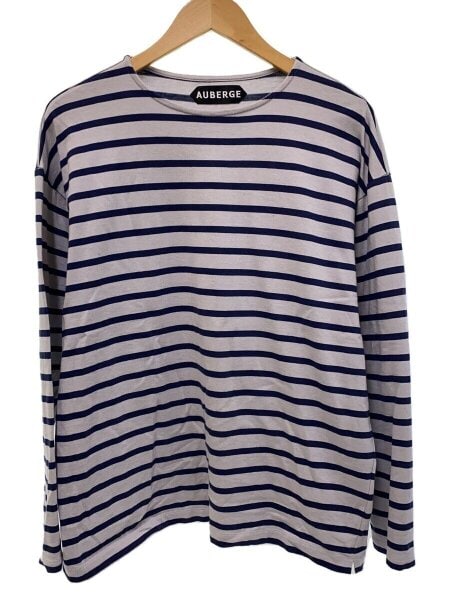 オーベルジュ AUBERGE ボーダーTシャツ ホワイト×ネイビー サイズ：42