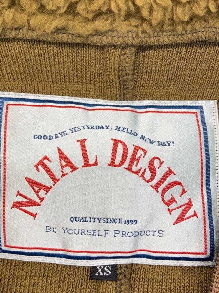 natal design / プルオーバーロングフリースジャケット/XS/ポリエステル/ブラウン/無地 natal design(ネイタルデザイン) / プルオーバーロングフリース
