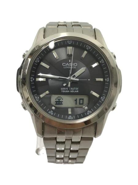 CASIO(カシオ) / LCW-100T/ソーラー腕時計/アナログ/チタン/BLK/SLV 