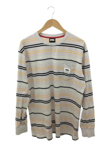 FTC(エフティーシー) / 長袖Tシャツ/XL/コットン/PNK/ボーダー/POCKET 