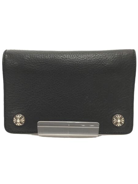CHROME HEARTS(クロムハーツ) / 2つ折り財布/レザー/BLK/無地/メンズ 