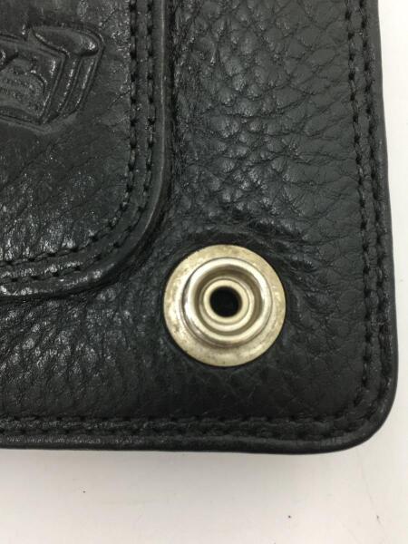 CHROME HEARTS(クロムハーツ) / 2つ折り財布/レザー/BLK/無地/メンズ 