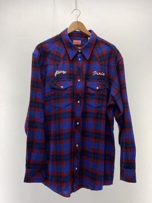KENZO ケンゾー カジュアルシャツ 36(XS位) 黒x赤x緑等(花柄) 【古着】【中古】 中古・古着通販】KENZO (ケンゾー) KENZO by Verdy モノグラム シャツ