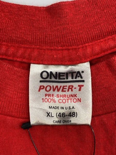 ONEITA(オニータ) / Tシャツ/XL/コットン/RED/90s/アメリカ製/POWER-T 