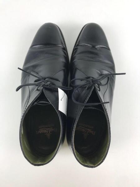 【大塚製靴 グッドイヤーウェルト製法 撥水レザー 日本製】新品 Paul Stuart ポールスチュアート PS2025 レザー チャッカブーツ 27 y0131_ Paul Stuart(ポールスチュアート) ⁄ シューズ⁄26cm⁄BLK⁄レザー⁄PS2025