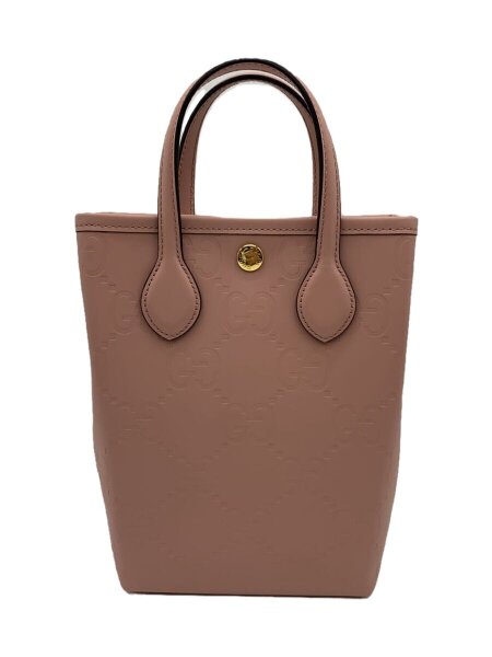 GUCCI(グッチ) / ストラップ付きGGスーパーミニバッグ/レザー/ピンク 