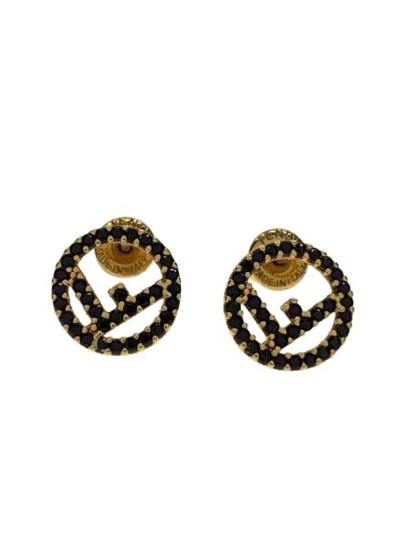 FENDI(フェンディ) / ピアス/カラーストーン(BLK)/GLD/レディース 