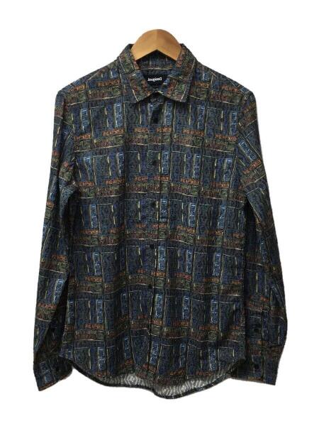 デシグアル Desigual トップス 長袖シャツ サイズS ネイビー×白×マルチ 
