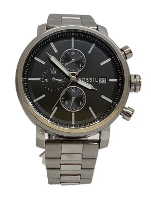 FOSSIL(フォッシル) / 自動巻腕時計/アナログ/レザー/BLK/BRW/SS