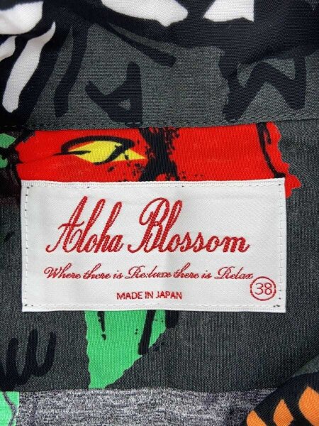 Aloha Blossom(アロハブロッサム) / アロハシャツ/38/レーヨン/GRY/総