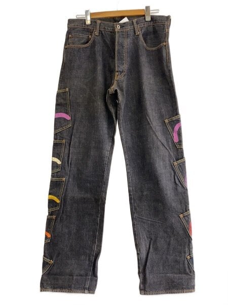 EVISU デニム メニーポケット 36インチ EVISU(エヴィス) / メニーポケット/ボトム/36/デニム/GRY/無地