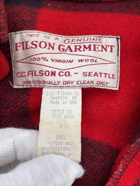 FILSON(フィルソン) / 90s/ダブルマッキノークルーザー/ジャケット/40