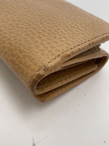 GUCCI / 角スレ有/3つ折り財布/レザー/BEG/レディース/644407・534563 GUCCI(グッチ) / 角スレ有/3つ折り財布/レザー/BEG/レディース/644407