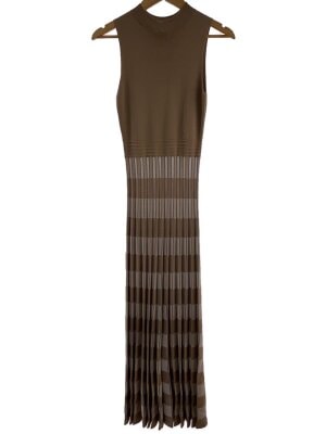 Diagram / ノースリーブワンピース/プリーツステッチワンピース/36/ポリエステル/イエロー/03222 31056-00 Diagram(ダイアグラム) / ノースリーブワンピース/プリーツステッチ