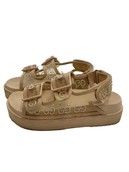 GUCCI(グッチ) / 汚れ有/クリスタルGG/サンダル/34/BEG | 中古品の販売 