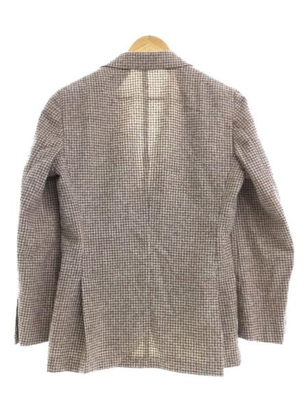 BEAMS F ビームスエフ ジャケット アルパカ ブラウン チェック 44