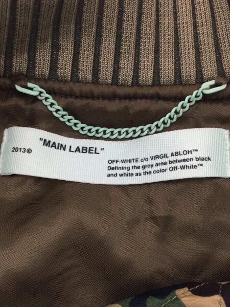 【名作】Off White オフホワイト ボンバージャケット 18ss OFF-WHITE(オフホワイト) 18SS Varsity Bomber Jacket ロゴ刺繍