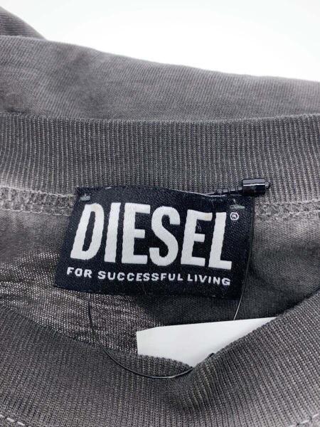 DIESEL / Tシャツ/M/コットン/グレー/無地/A10255/T-ASHY/ダメージ加工 DIESEL([イリョウ/フクショク]ディーゼル) / T-ASHY ダメージ加工T